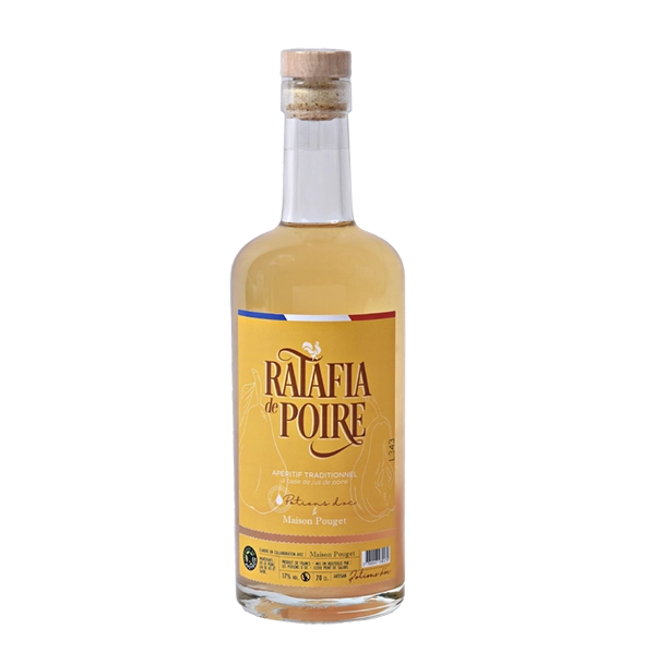Ratafia de Poire fabriqué en Aveyron par les Potions d'Oc et Maison Pouget