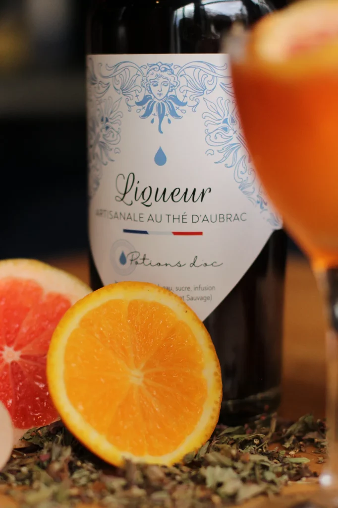 Volupthé, cocktail à partir de la liqueur au Thé d'Aubrac des Potions d'Oc