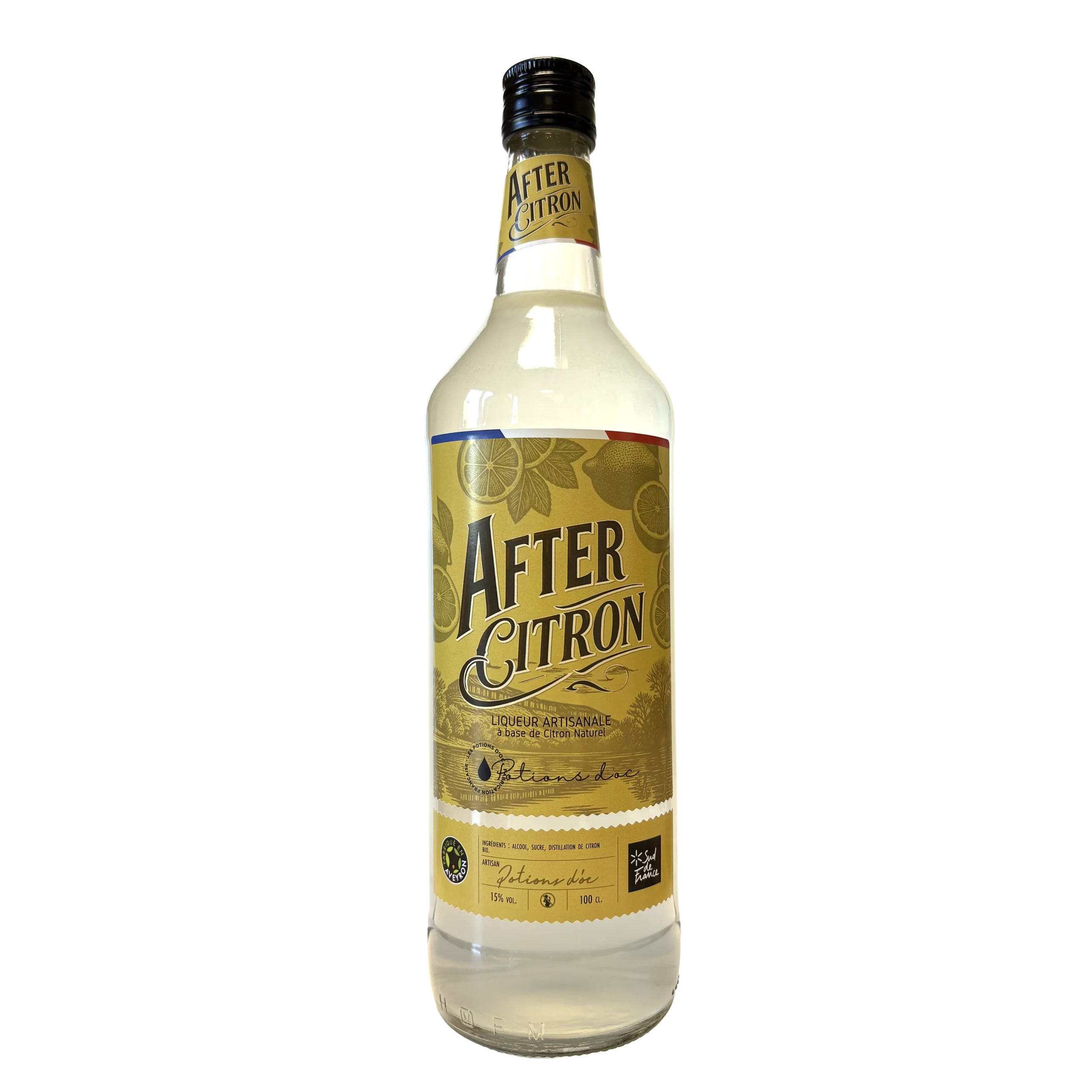 After Citron, liqueur artisanale développée par Les Potions d'Oc